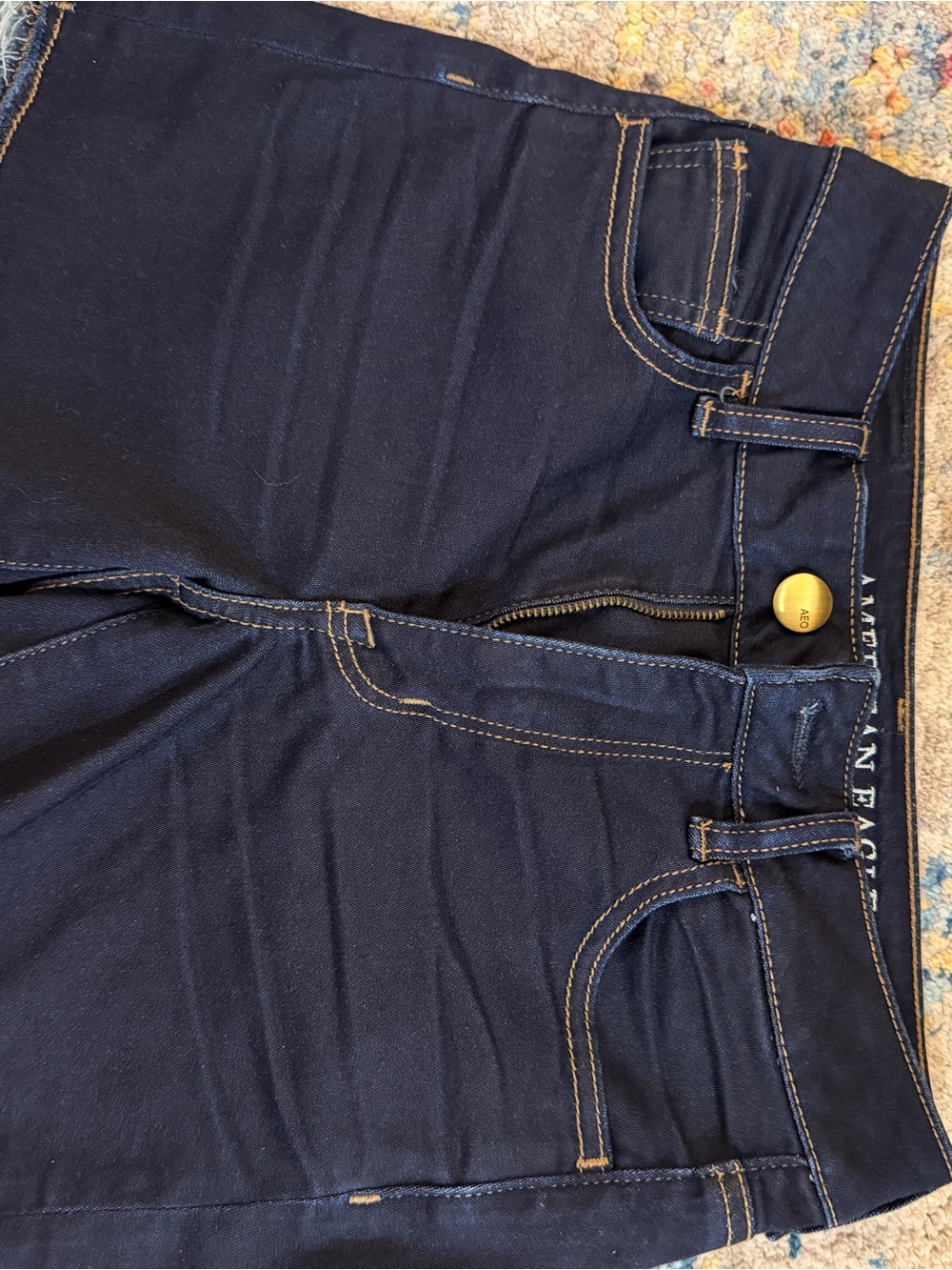 American Eagle Outfitters Dark Blue Denim Jean Shorts